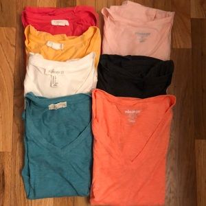 Lot of short sleeve v neck tops